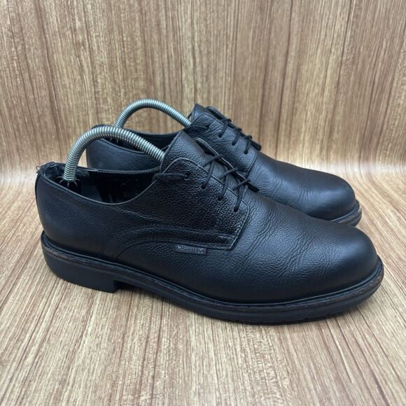 Mephisto Marlon Plain Toe Oxford Men’s Size 8 Black Grain Leather Lace Shoes - Picture 1 of 10